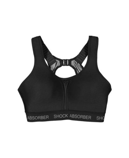 Shock ABSORBER Ultimate Run Bra Ladies Fitness Sports Bra 5044CA007 Black White 