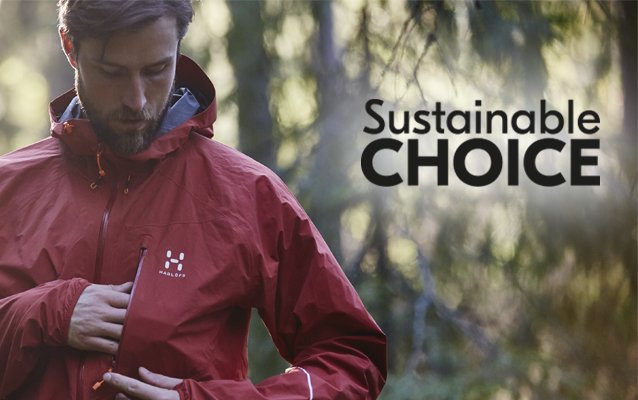Sustainable Choice - etiketten av Haglöfs